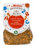 Pasta con Carota, Spinaci, Pomodoro e Mais Bio - Letterine