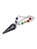 Pendolo Sfaccettato con Catenella 7 Chakra