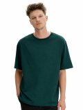 T-Shirt Uomo Oversize in Cotone Bio Bhajan - Deep Sea