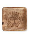 Vassoio Quadrato in Legno di Mango - Albero della Vita